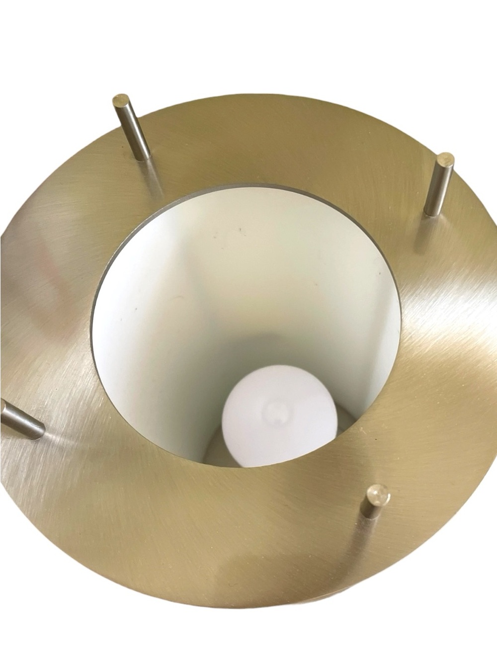George Kovacs table lamp, vintage early 2000’s, column, brushed metal,plug-in - Picture 4 of 6